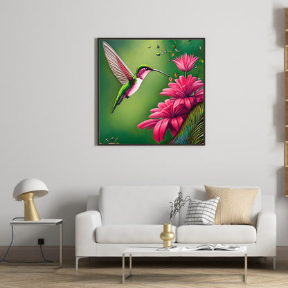 Hummingbird - Full Round Drill Diamond Painting 30*30CM