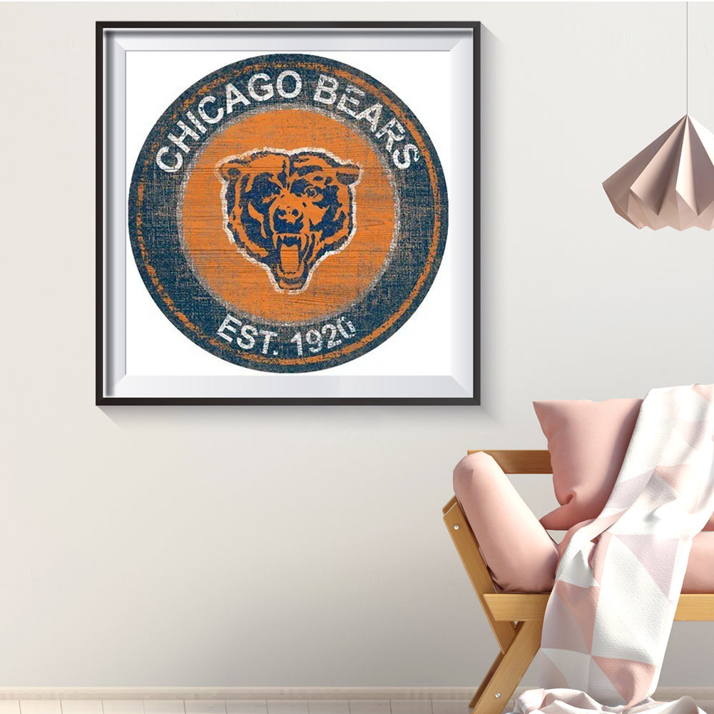 Chicago Bears - Full Round Drill Diamond Painting 40*40CM