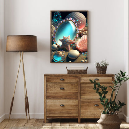 Beach Rainbow Stone - Full Round Drill Diamond Painting 30*40CM