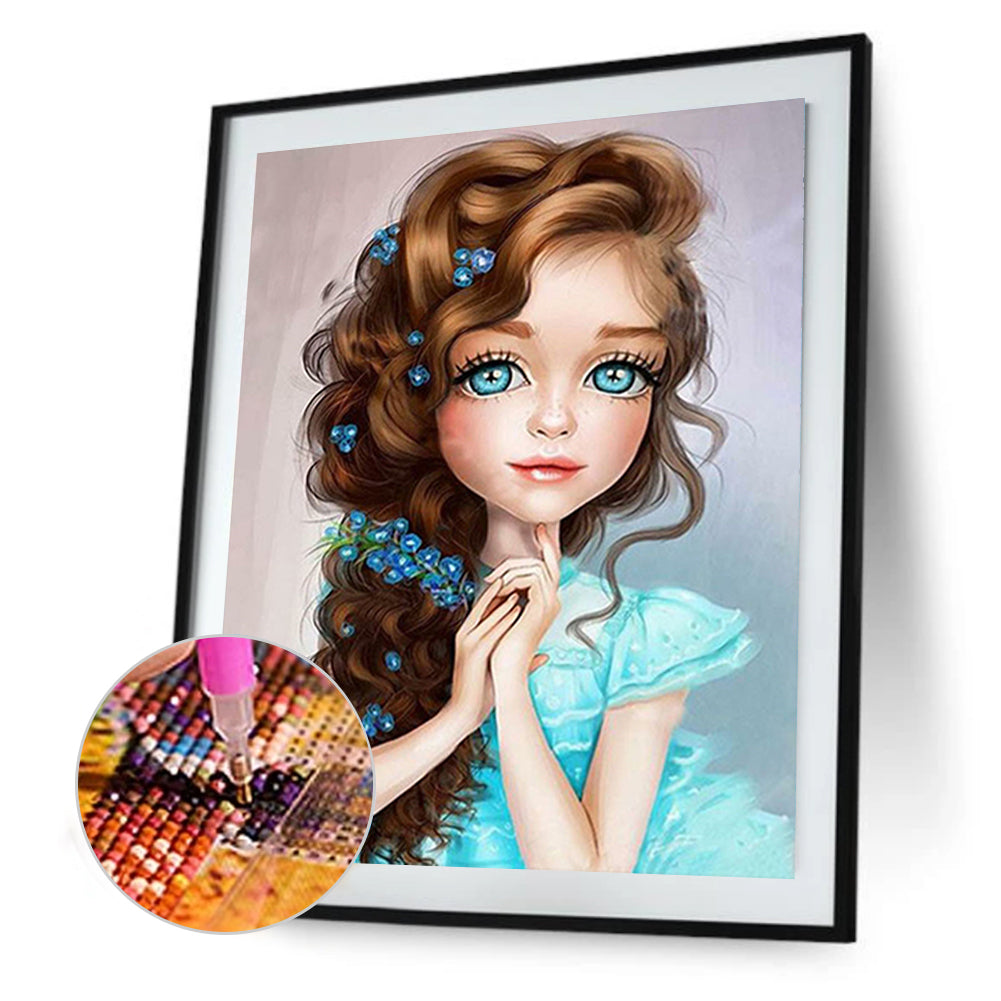 Flower Girl - Full Square Drill Diamond Painting 30*40CM