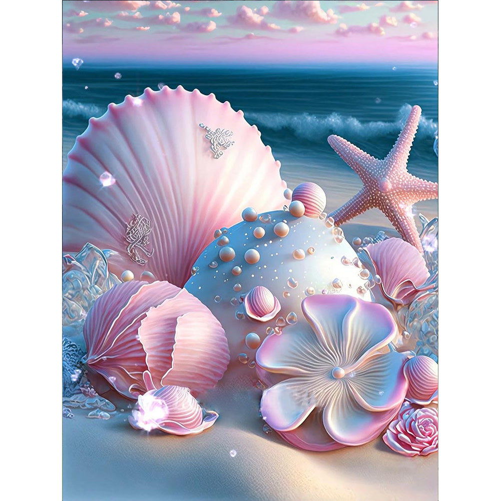 Sea Shell - Full Round Drill Diamond Painting 30*40CM