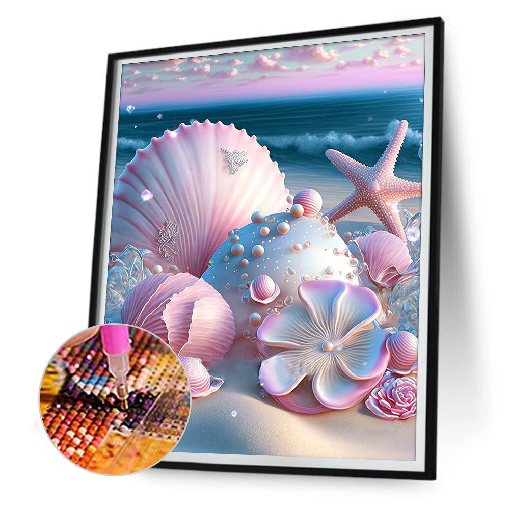 Sea Shell - Full Round Drill Diamond Painting 30*40CM