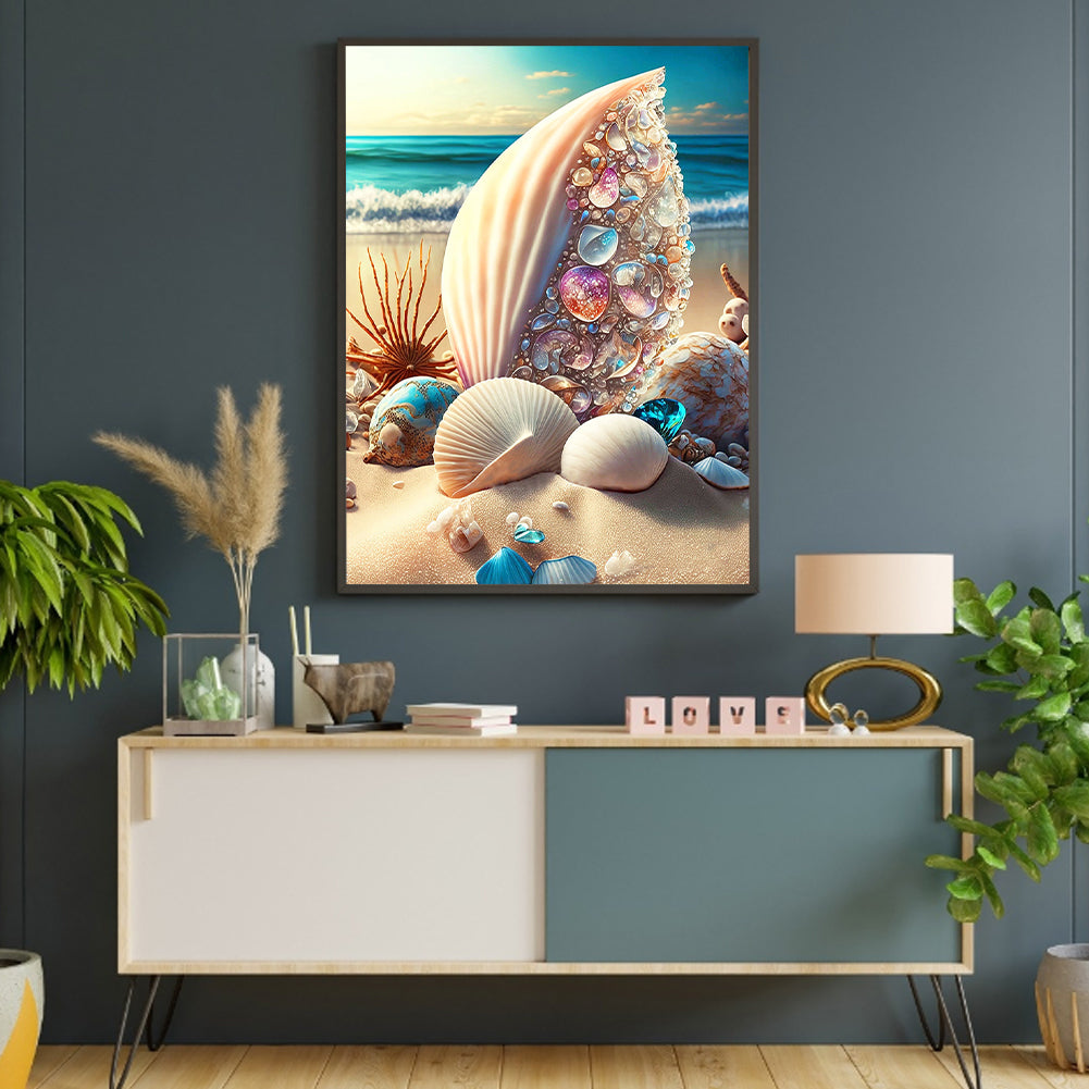 Sea Shell - Full Round Drill Diamond Painting 30*40CM