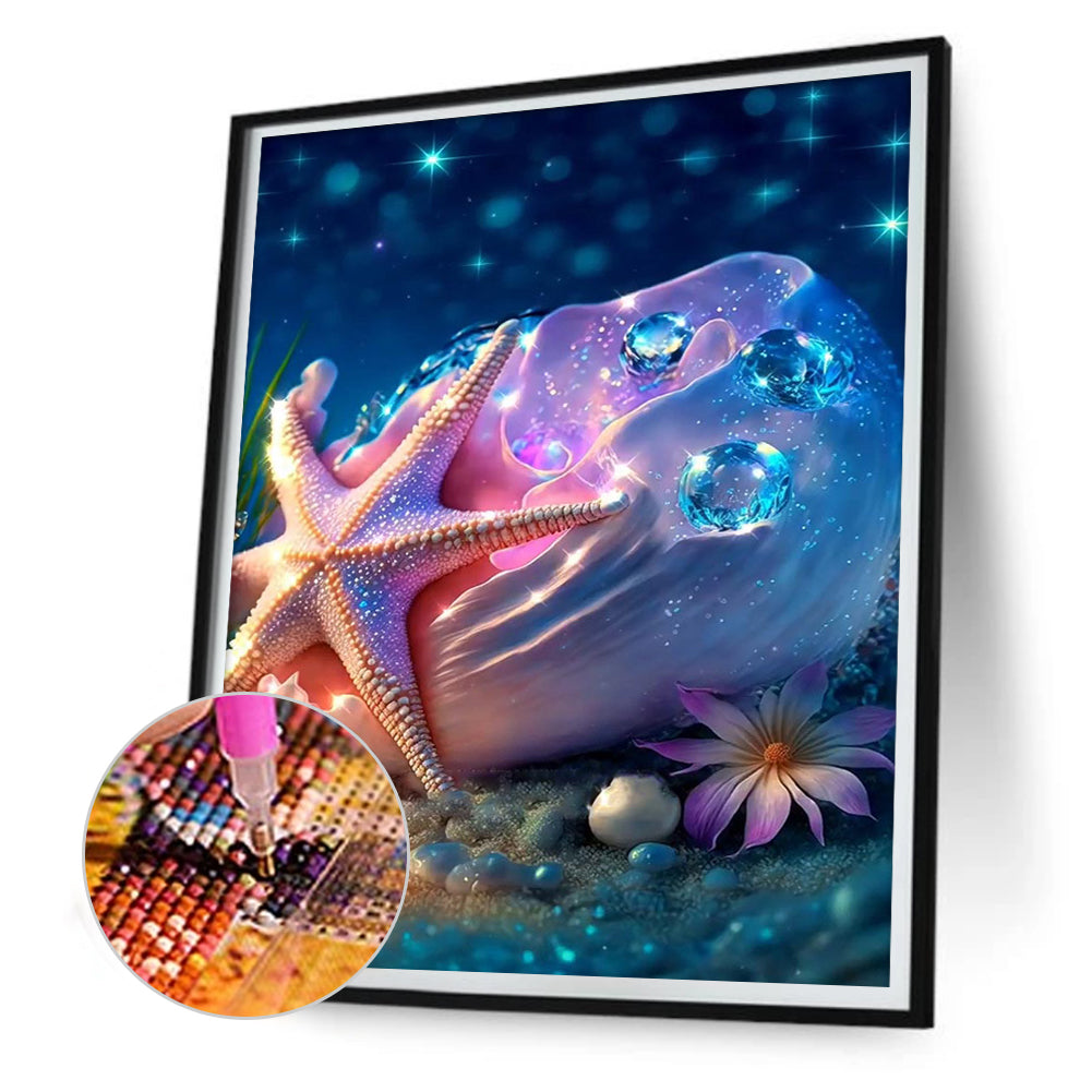 Sea Shell - Full Round Drill Diamond Painting 30*40CM