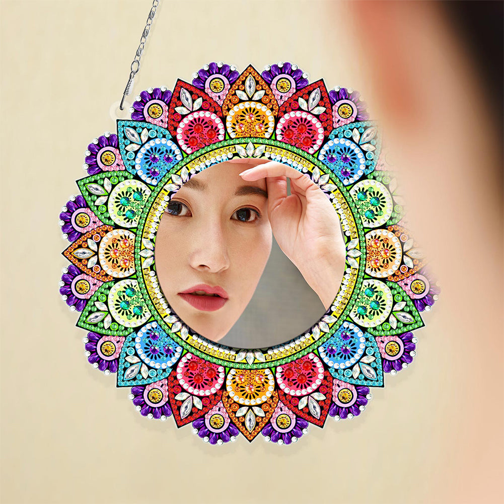 DIY Compact Mirror Art Craft Set Rhinestone Mirror for Adult and Kids Home Decor