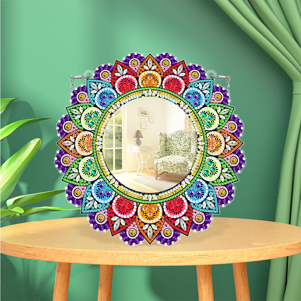 DIY Compact Mirror Art Craft Set Rhinestone Mirror for Adult and Kids Home Decor