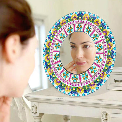 DIY Compact Mirror Art Craft Set Rhinestone Mirror for Adult and Kids Home Decor