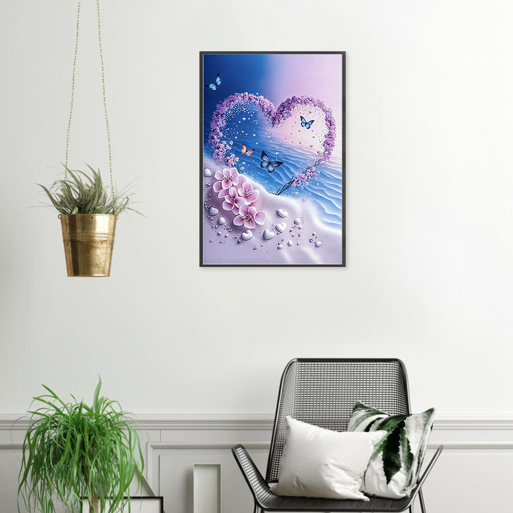 Beach Scenery - Full Round Drill Diamond Painting 40*60CM