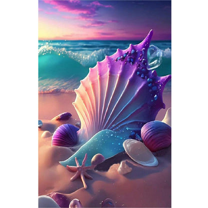 Beach Shells - Full Round Drill Diamond Painting 40*60CM