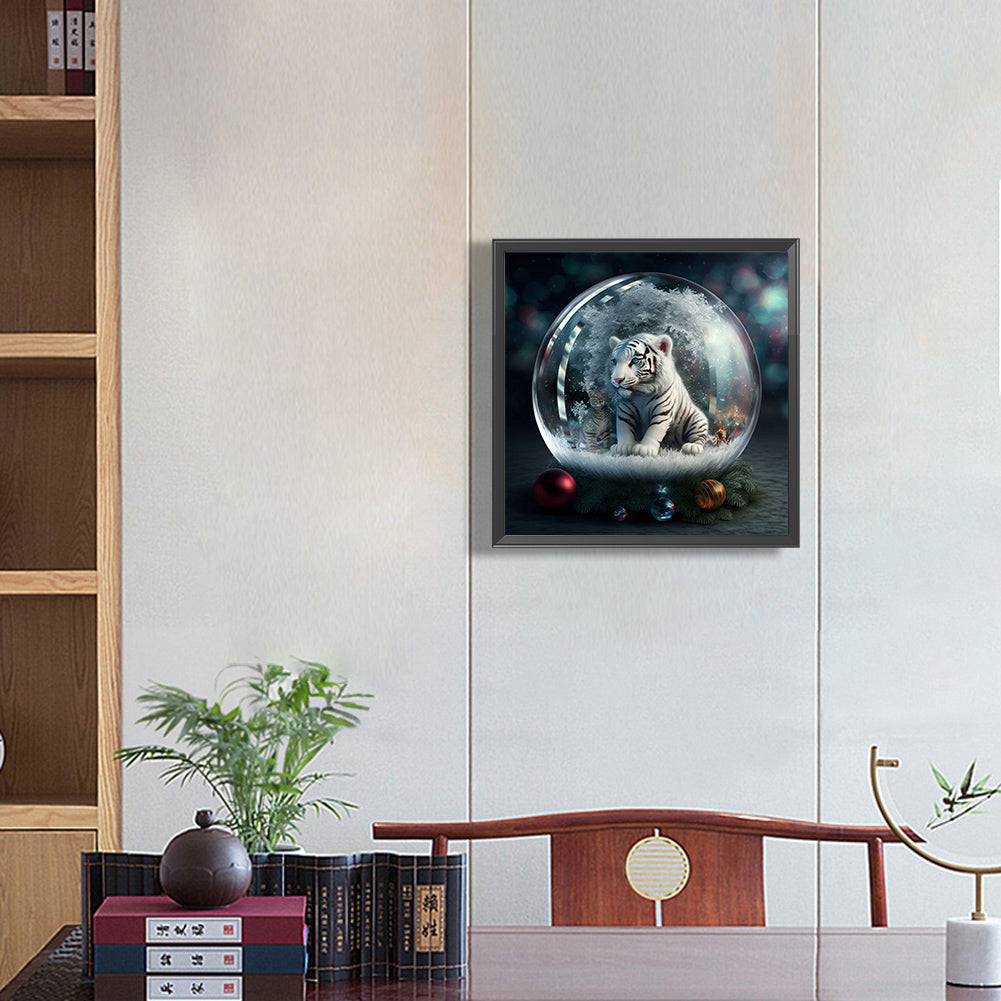 12 Zodiac Crystal Ball Tiger - Full Round Drill Diamond Painting 30*30CM