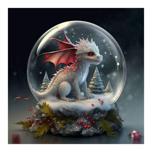 12 Zodiac Crystal Ball Dragon - Full Round Drill Diamond Painting 30*30CM