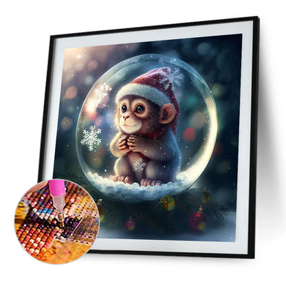 12 Zodiac Crystal Ball Monkeys - Full Round Drill Diamond Painting 30*30CM
