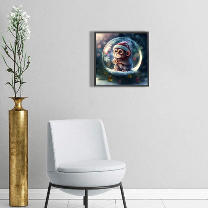12 Zodiac Crystal Ball Monkeys - Full Round Drill Diamond Painting 30*30CM