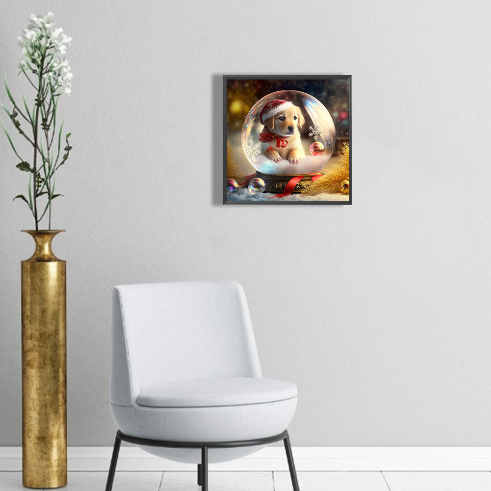 12 Zodiac Dogs In Crystal Ball - Full Round Drill Diamond Painting 30*30CM