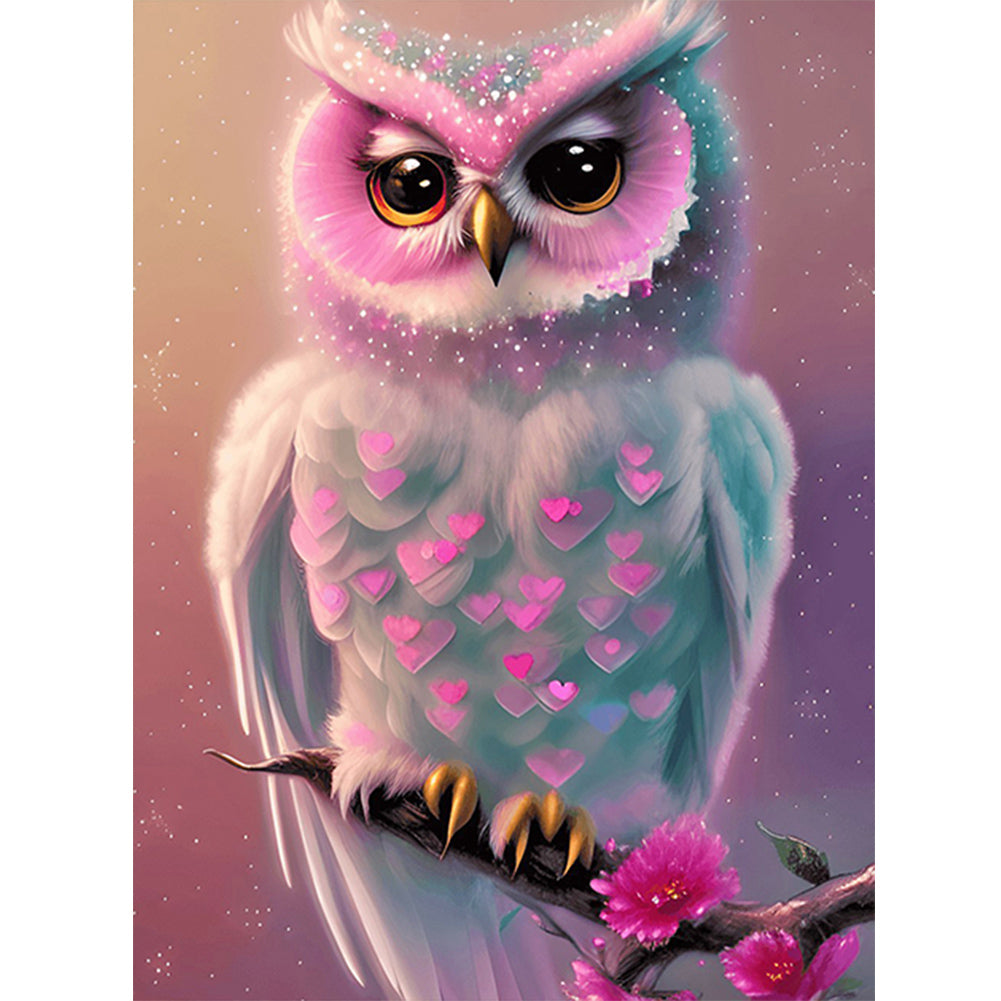 Owl - Full Round Drill Diamond Painting 30*40CM