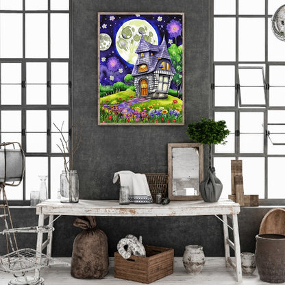 Fairy Tale Cottage - Full Round Drill Diamond Painting 30*40CM