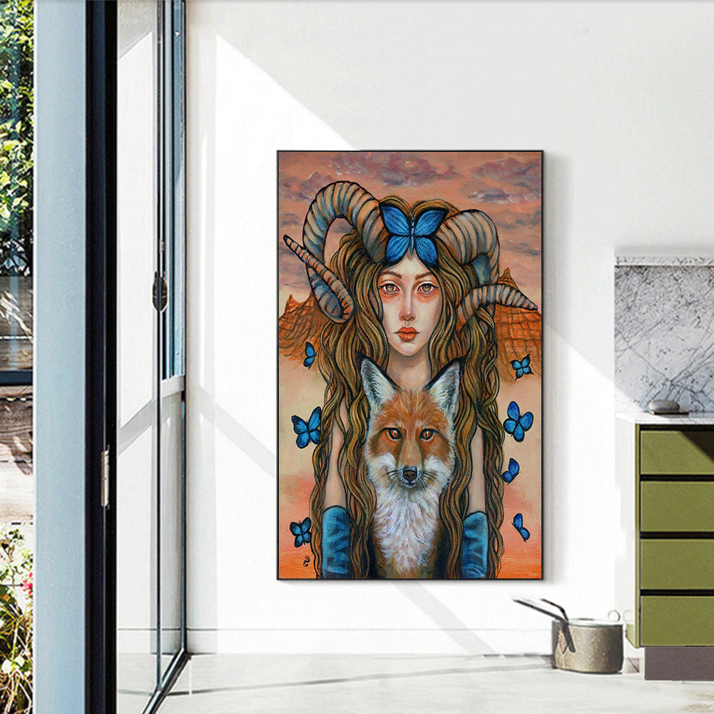 Beauties And Animals - Full Round Drill Diamond Painting 40*60CM