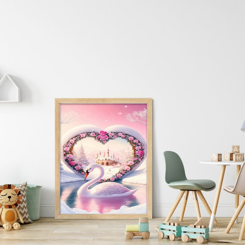 Romantic Fantasy Swan - Full Round Drill Diamond Painting 30*40CM