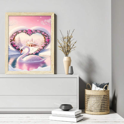 Romantic Fantasy Swan - Full Round Drill Diamond Painting 30*40CM