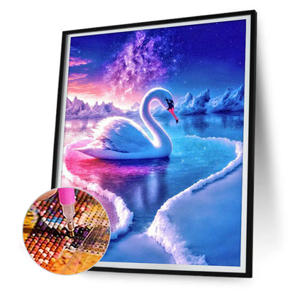 Romantic Fantasy Swan - Full Round Drill Diamond Painting 30*40CM