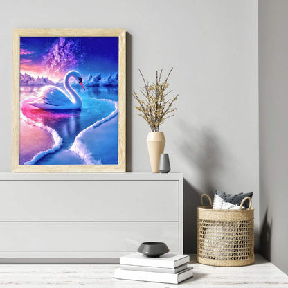 Romantic Fantasy Swan - Full Round Drill Diamond Painting 30*40CM