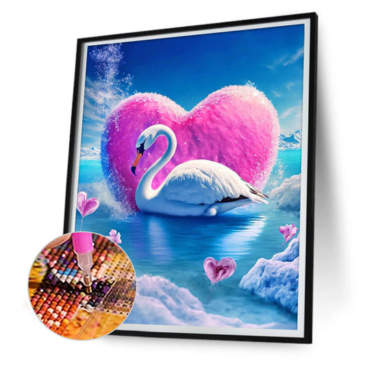 Romantic Fantasy Swan - Full Round Drill Diamond Painting 30*40CM