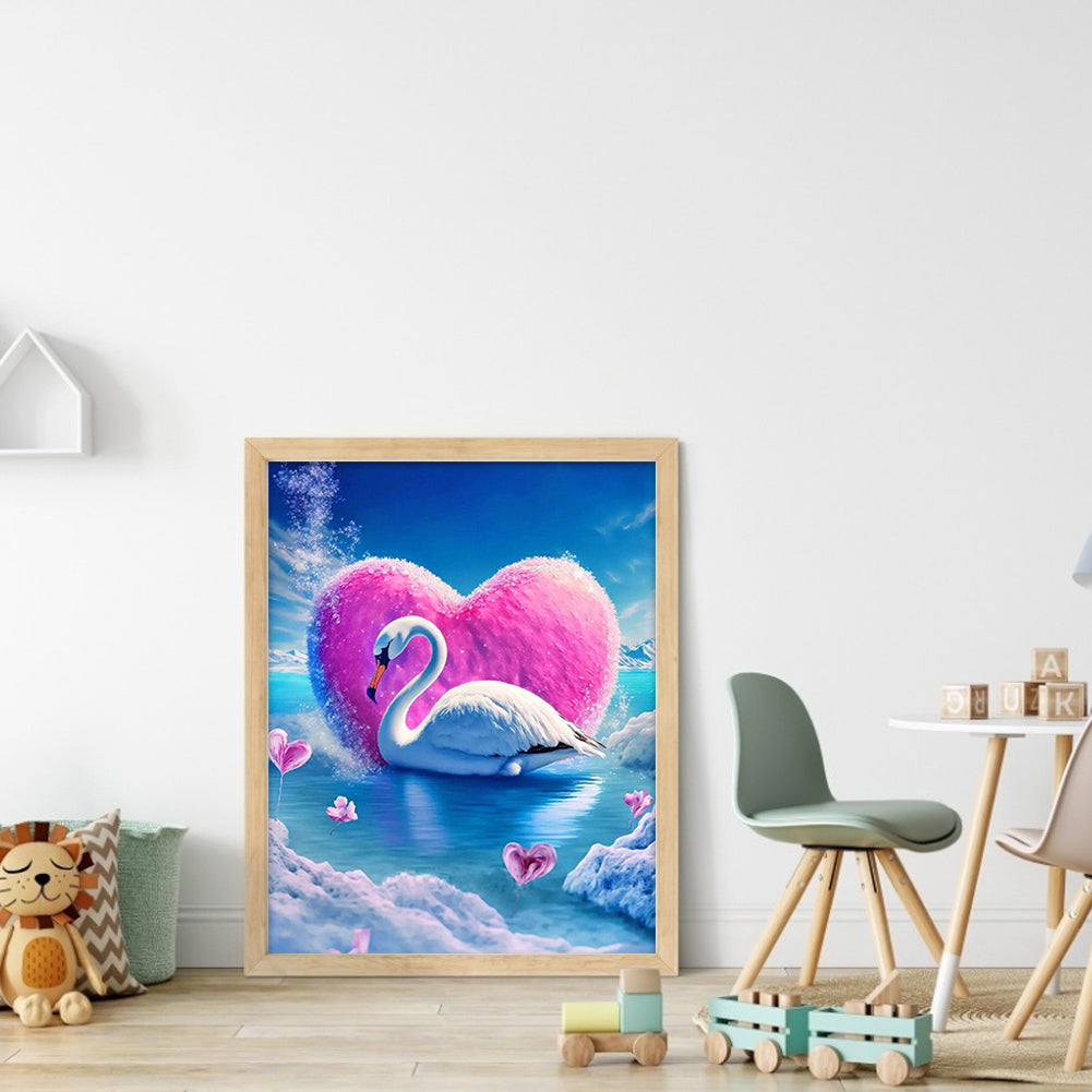 Romantic Fantasy Swan - Full Round Drill Diamond Painting 30*40CM