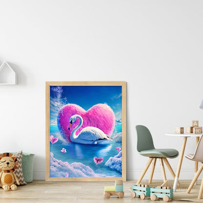 Romantic Fantasy Swan - Full Round Drill Diamond Painting 30*40CM