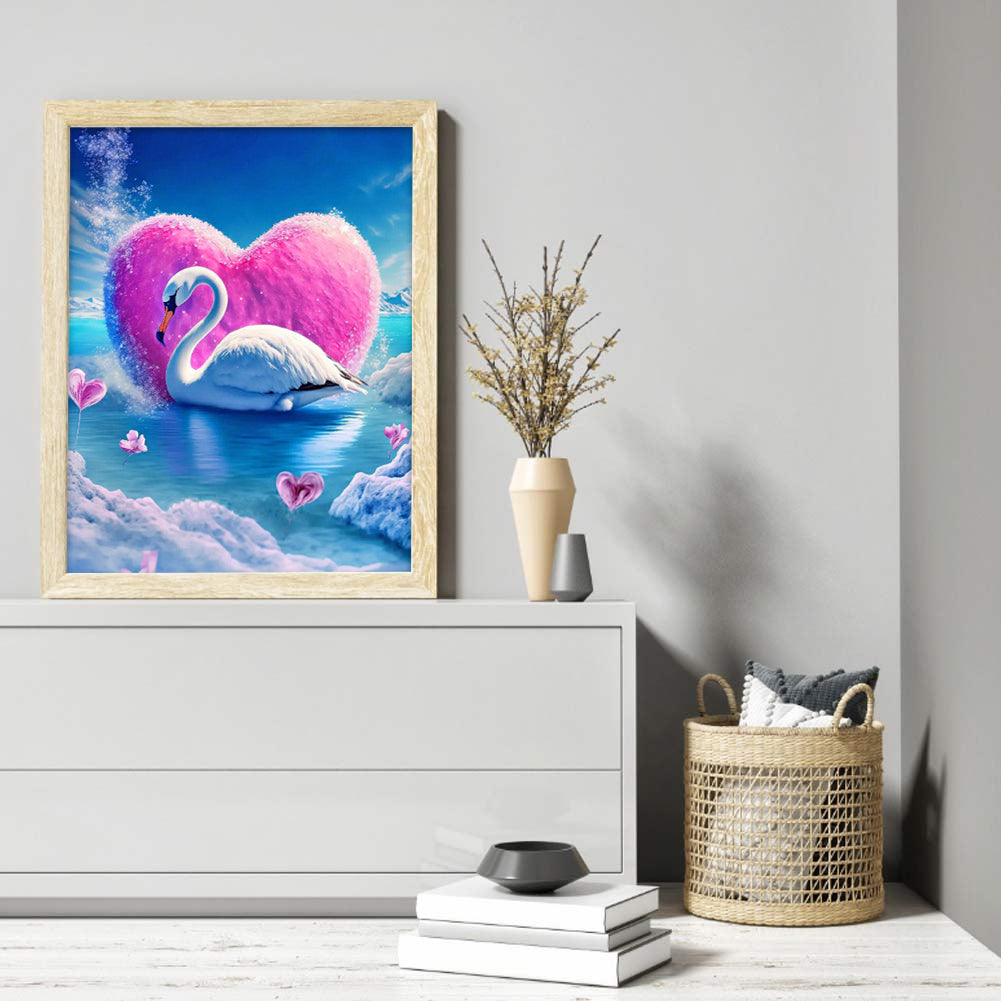 Romantic Fantasy Swan - Full Round Drill Diamond Painting 30*40CM