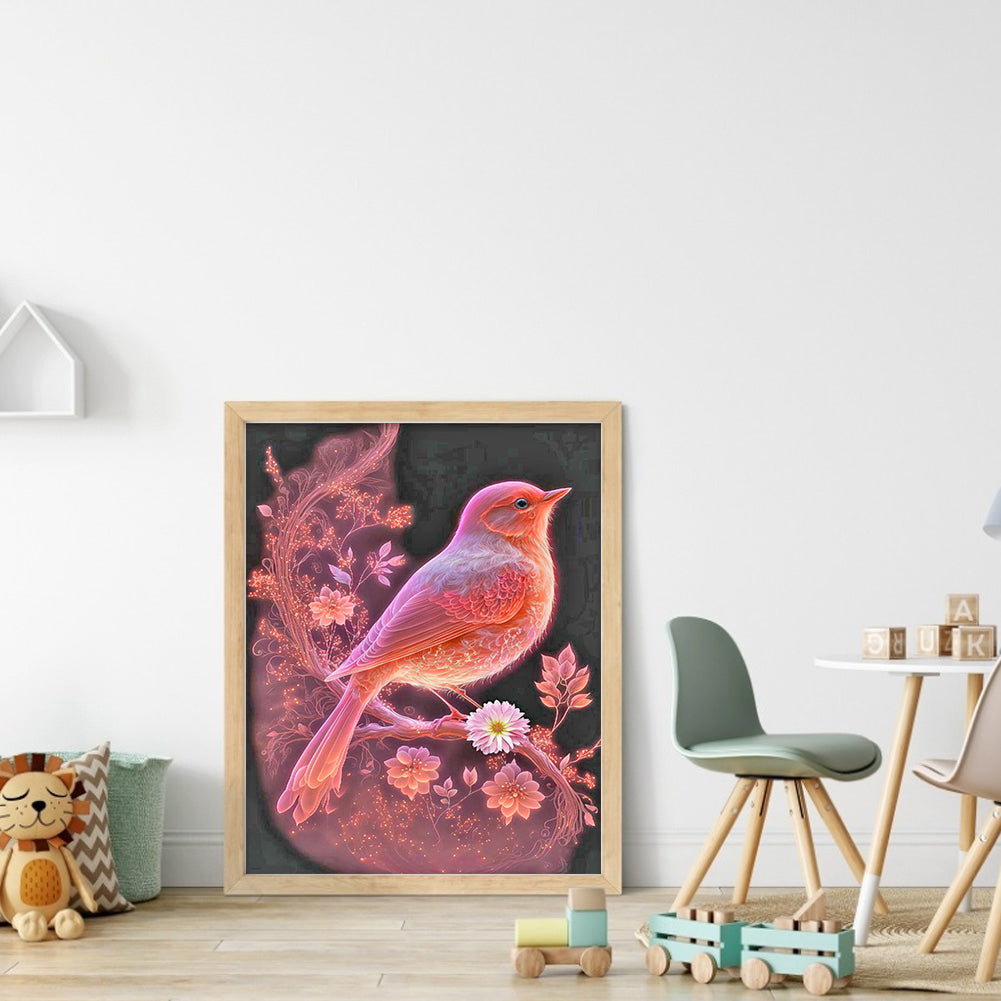 Bird On Dreamy Branch - Full Round Drill Diamond Painting 30*40CM