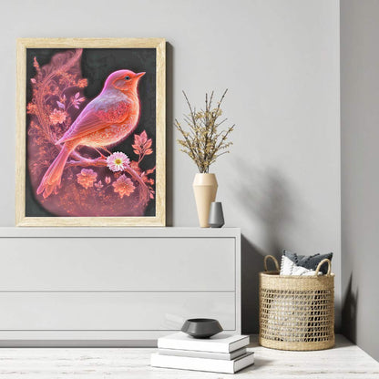 Bird On Dreamy Branch - Full Round Drill Diamond Painting 30*40CM