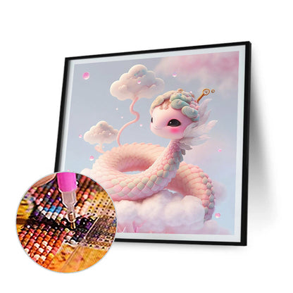 Fantasy Pink Snake - Full Round Drill Diamond Painting 30*30CM
