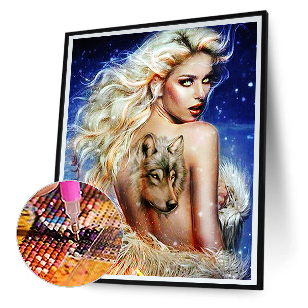 Pisces Beauty - Full Round Drill Diamond Painting 30*40CM