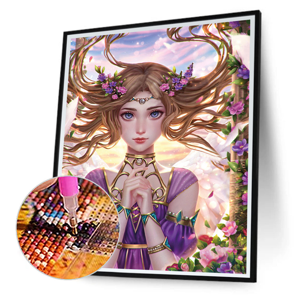 Pisces Beauty - Full Round Drill Diamond Painting 30*40CM