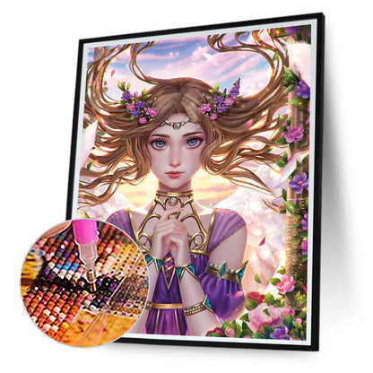 Pisces Beauty - Full Round Drill Diamond Painting 30*40CM
