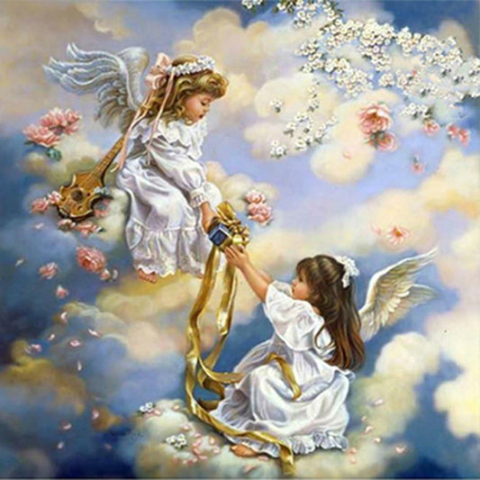 A Pair Of Little Angels - Full Square Drill Diamond Painting 50*50CM