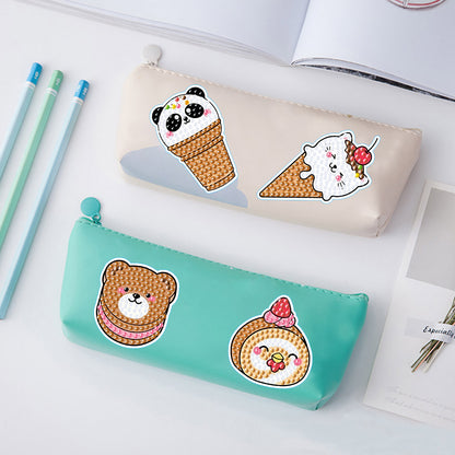 2pcs Dot Drill Sticker Cartoon Pattern DIY Art Craft for Kids Adult Gift Rewards