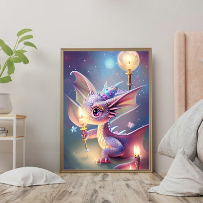 Cartoon Pterosaur - Full Round Drill Diamond Painting 30*40CM