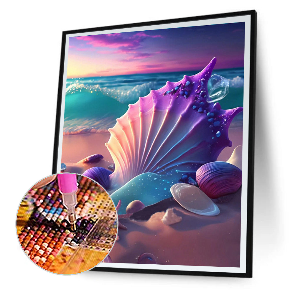 Beach Sea Shells - Full Round Drill Diamond Painting 40*50CM