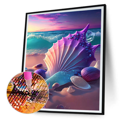 Beach Sea Shells - Full Round Drill Diamond Painting 40*50CM