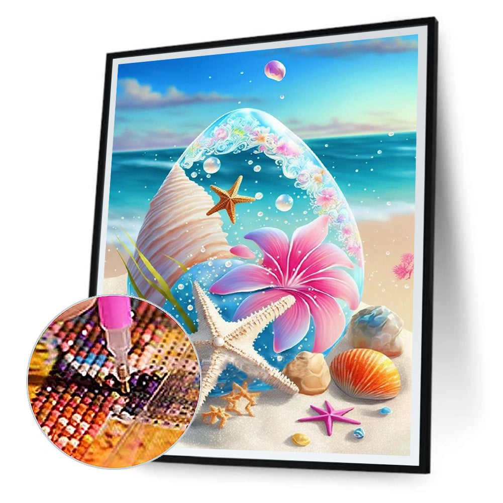 Beach Sea Shells - Full Round Drill Diamond Painting 40*50CM