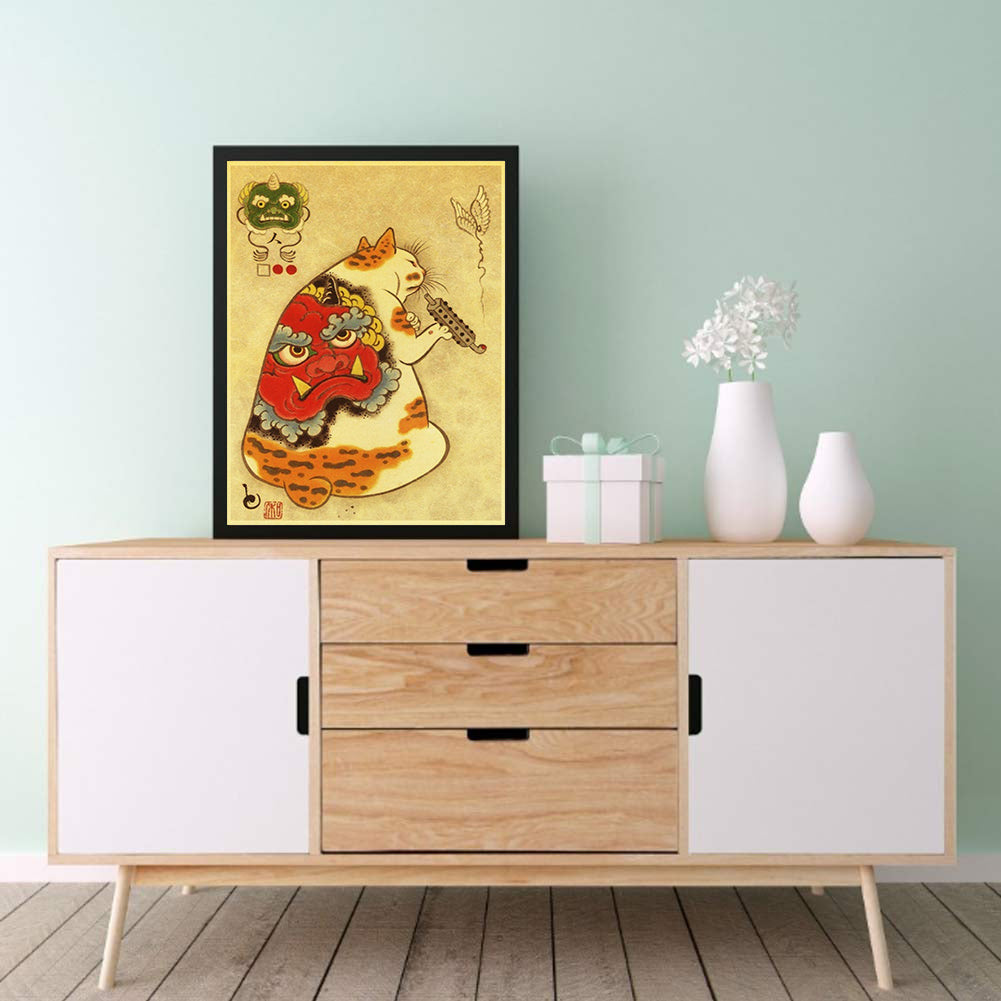 Samurai Cat - Full Round Drill Diamond Painting 40*50CM