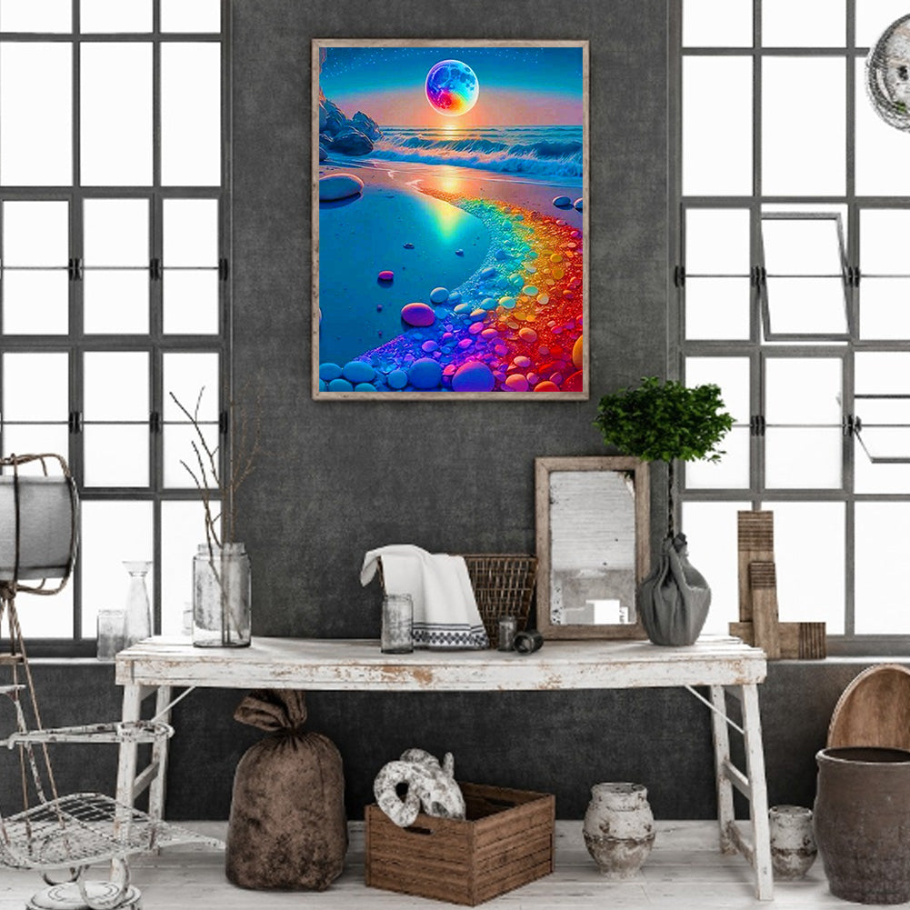 Rainbow Beach - Full Round Drill Diamond Painting 30*40CM
