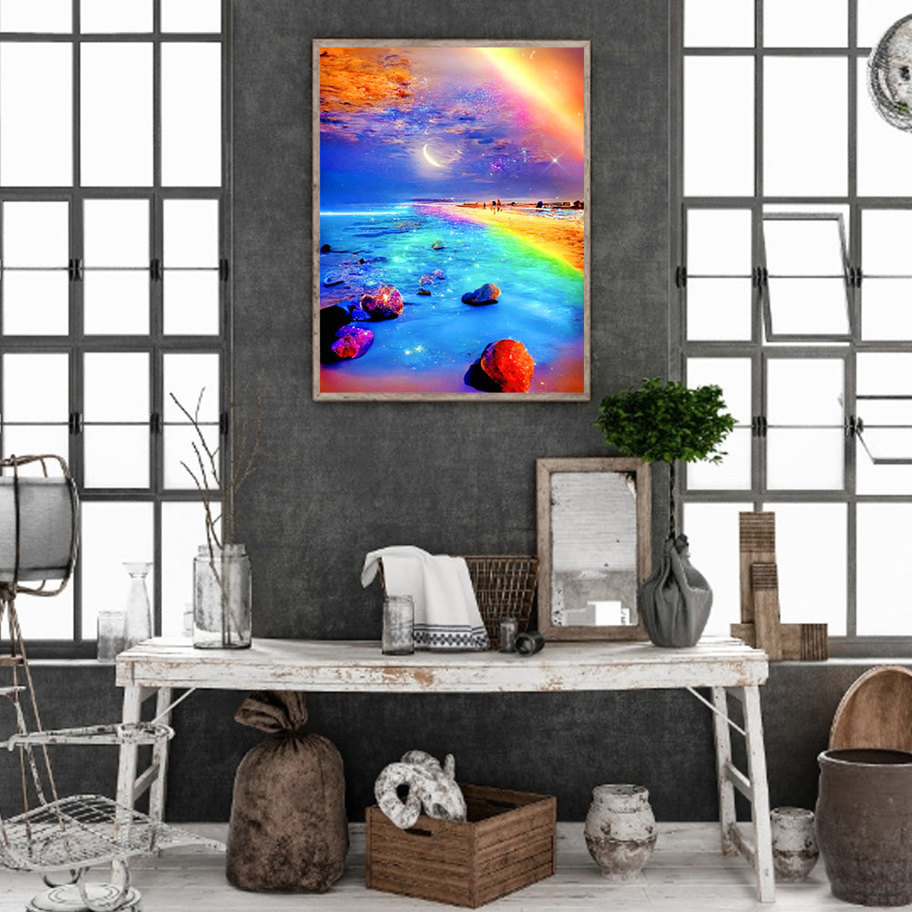 Rainbow Beach - Full Round Drill Diamond Painting 30*40CM