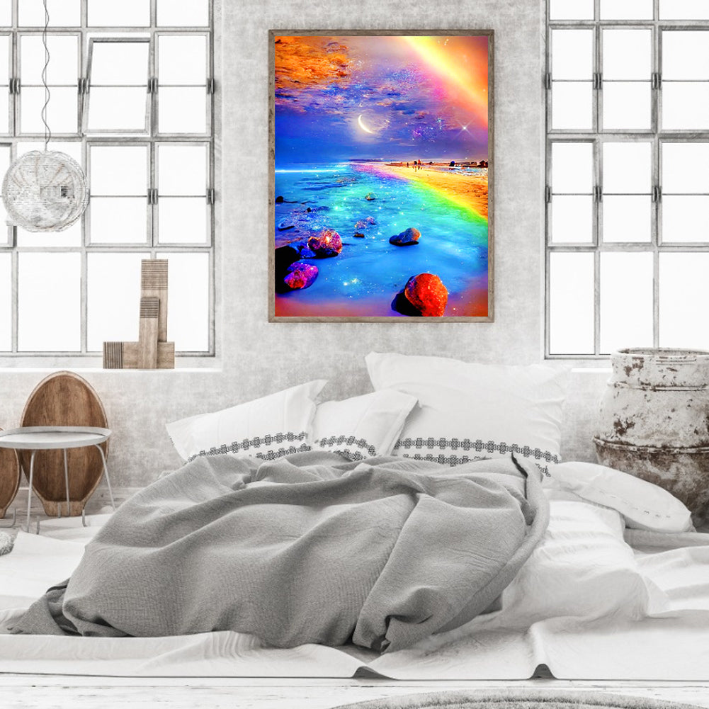 Rainbow Beach - Full Round Drill Diamond Painting 30*40CM