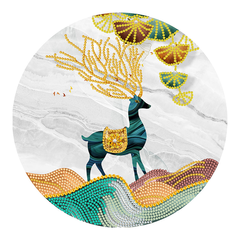 Ginkgo Leaf Elk - Special Shaped Drill Diamond Painting 30*30CM