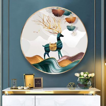 Ginkgo Leaf Elk - Special Shaped Drill Diamond Painting 30*30CM