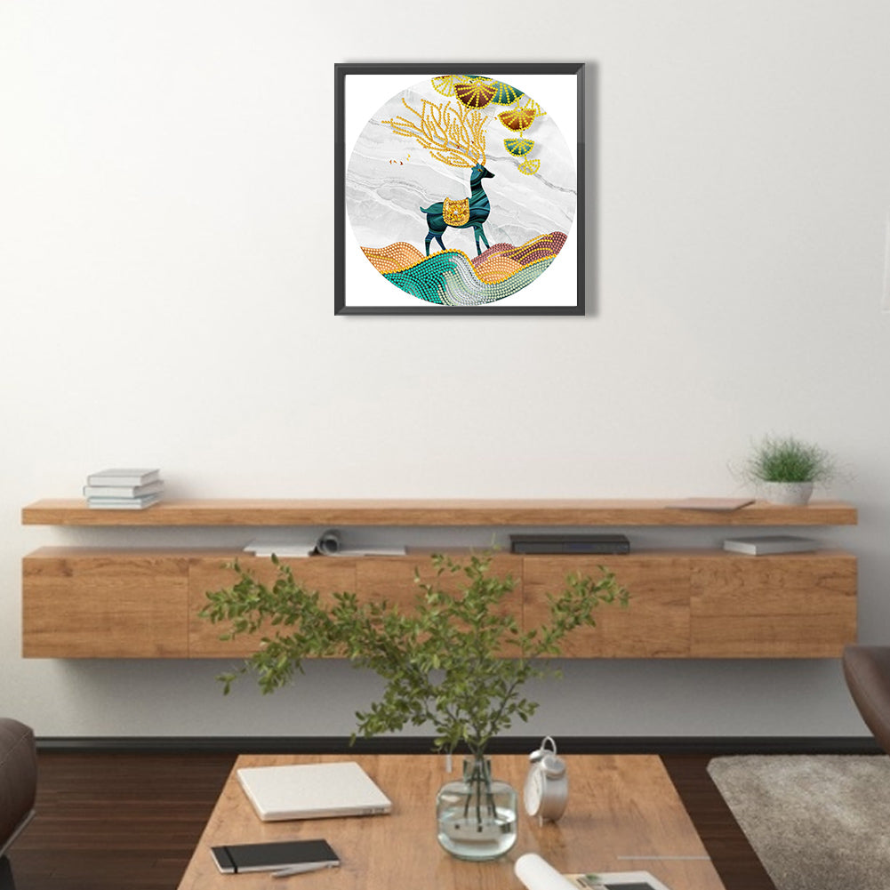 Ginkgo Leaf Elk - Special Shaped Drill Diamond Painting 30*30CM