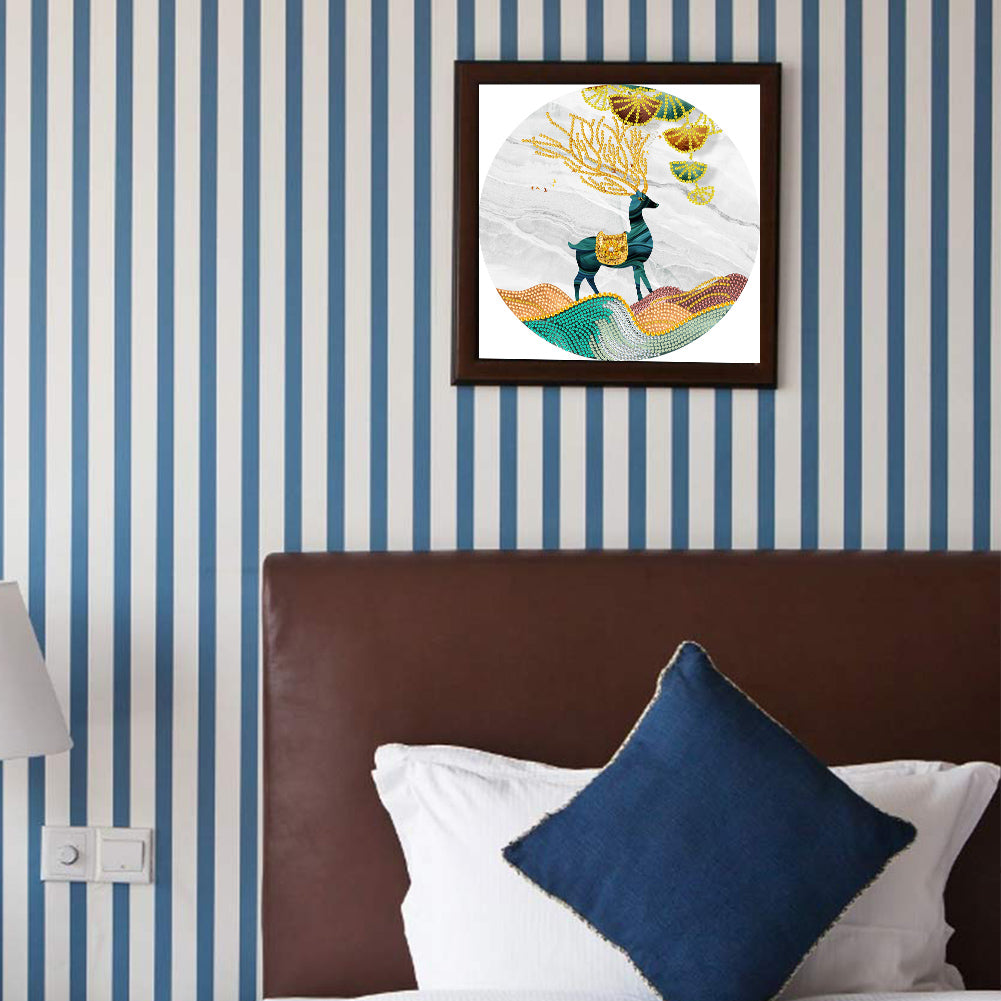 Ginkgo Leaf Elk - Special Shaped Drill Diamond Painting 30*30CM