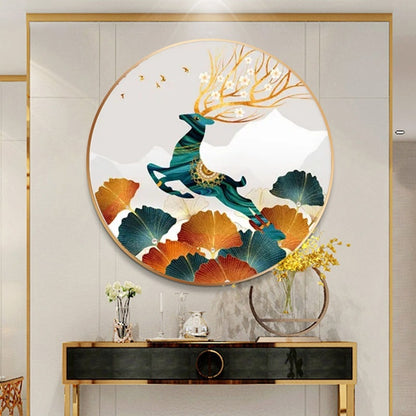 Ginkgo Leaf Elk - Special Shaped Drill Diamond Painting 30*30CM